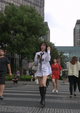 74857-74859白衬衫长靴大长腿小姐姐视频