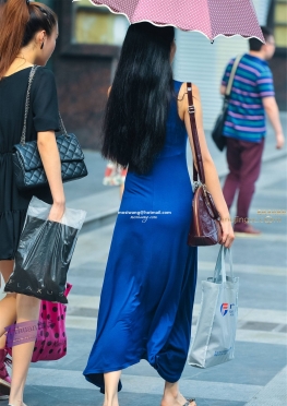 蓝色一步裙，美女（16P）